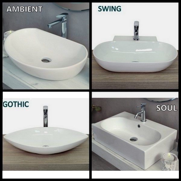 Lavandino Per Esterno In Ceramica.Lavabo Da Appoggio A Goccia Ovale Squadrato In Ceramica Bianco Modello Lav03