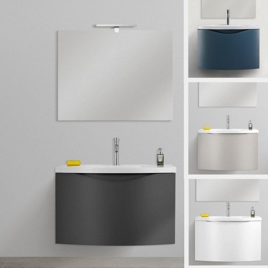 Mobile Bagno Sospeso Curvo 80 Cm.Mobili Bagno Da 40 A 70 Cm Sconti