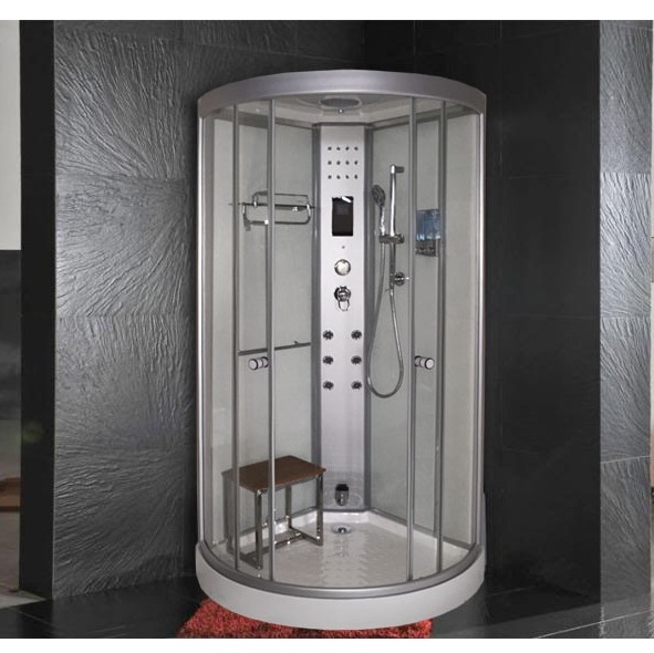 Cabina idromassaggio 90x90 cm con bagno turco cromoterapia ozonoterapia CB107