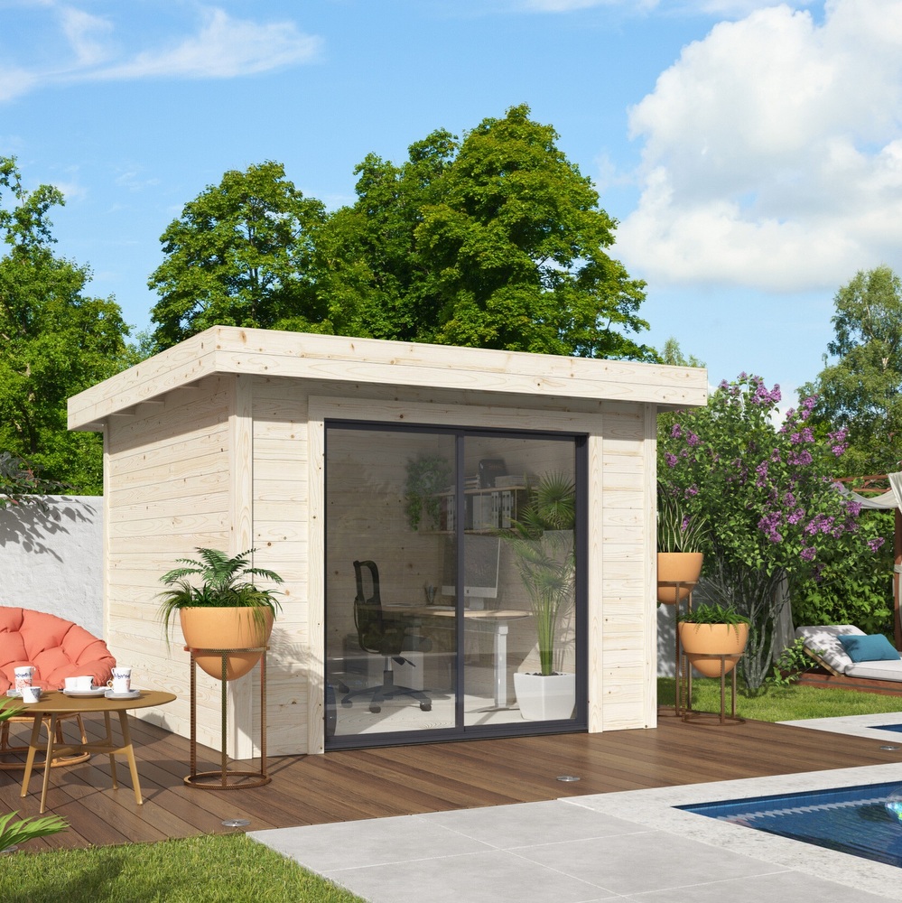 Casetta in legno di abete 285x291 cm con o senza pavimento CS055