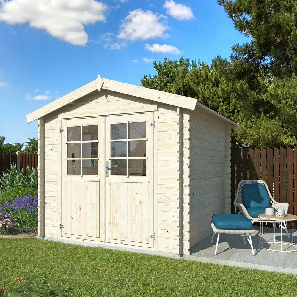 Casetta da esterno 248x248 cm in legno di abete con o senza pavimento CS049