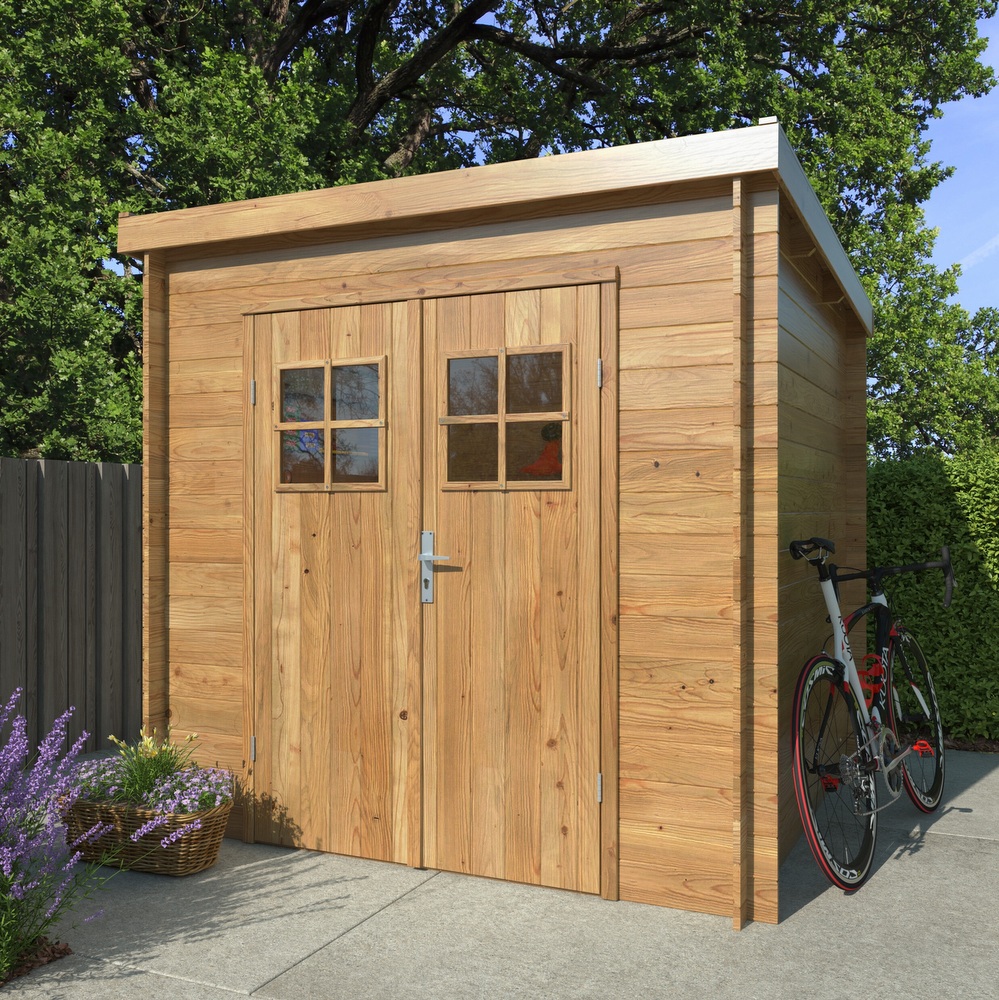 Casetta per giardini con o senza pavimento 216x216 cm in legno abete impregnato CS046