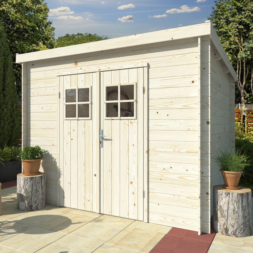 Casetta in legno di abete per esterno 260x260 cm con o senza pavimento CS067