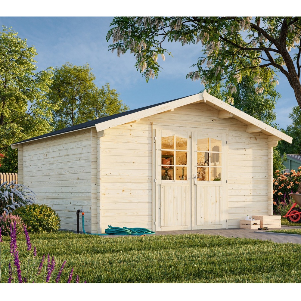 Casetta da giardino 400x400 cm in legno con o senza pavimento CS060