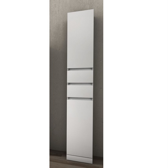 Cleo bathroom cabinet 70+30 cm with semi-recessed sink in glossy white 1 Cleo bathroom cabinet 70+30 cm with semi-recessed sink in glossy white