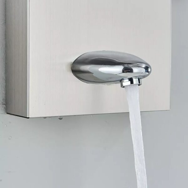 Colonne De Douche OGOMONDO Joy 3 Jets Hydromassant Et Cascade - Inox 150 Cm, Design Contemporain