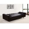 Divano letto Matilda 3 posti 198x105 cm in ecopelle bianco o nero con