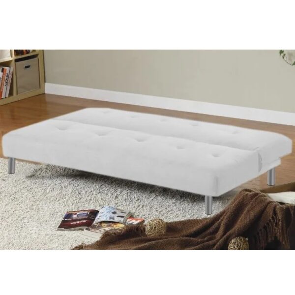 Divano Letto Rodrigo I Reclinabile 3 Posti In Microfibra O Ecopelle - 210x82 Cm - Con Piedi In Legno E Letto 110 Cm - 4 Colori - 3