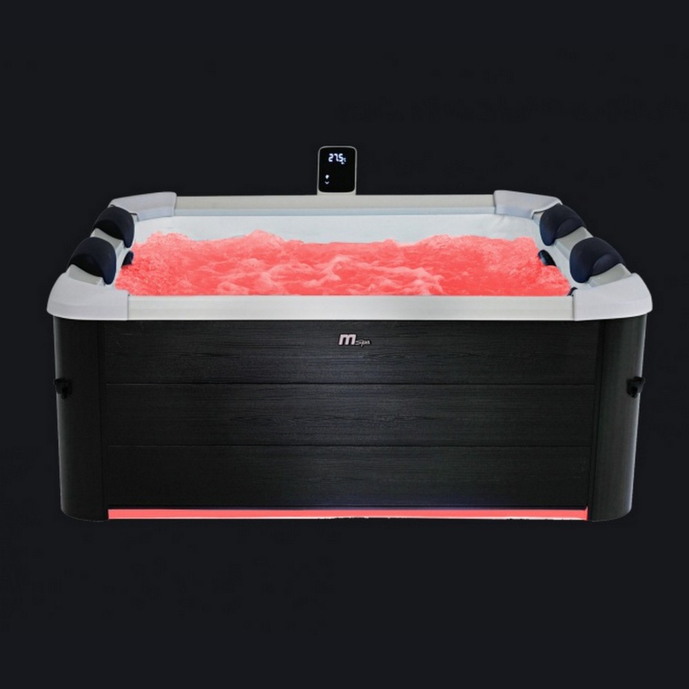 Minipiscina idromassaggio 180x180 cm 8 posti 148 getti silent-pump riscaldatore eco-tech MP76