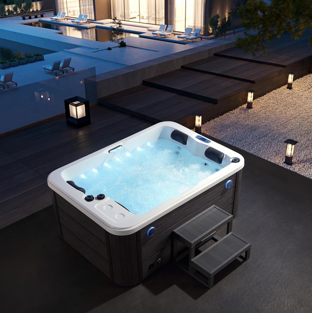 Minipiscina idromassaggio 4 posti 180x130 cm con 50 getti, Bluetooth e wi-fi MP85