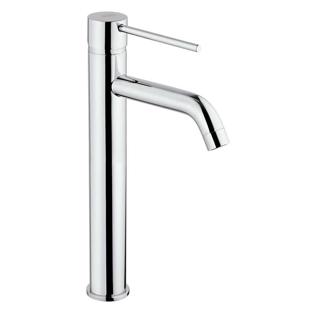 Rubinetto Jacuzzi a collo alto per lavabo in ottone cromato RB186