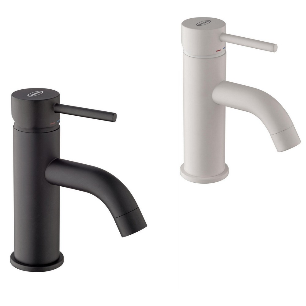 Miscelatore monocomando per lavabo marca Jacuzzi bianco o nero opaco RB119