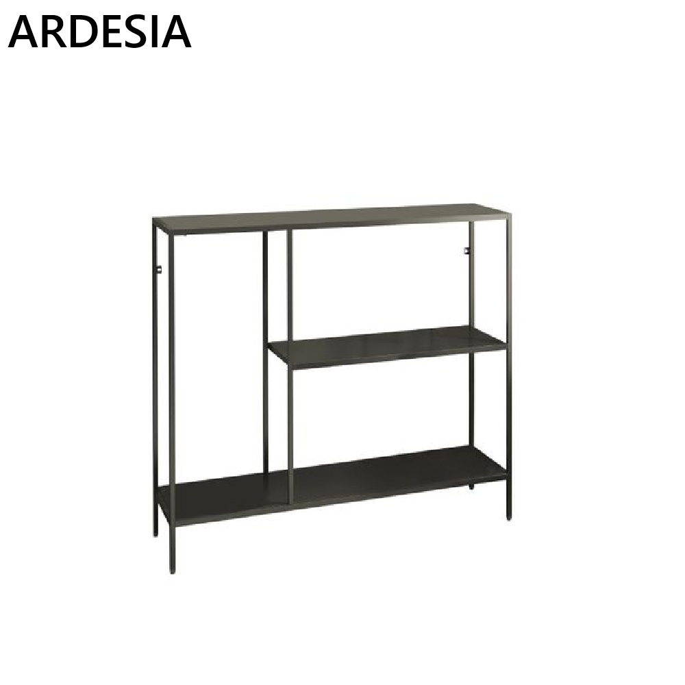 mobile-libreria-bassa-metallo-ardesia-dettagli