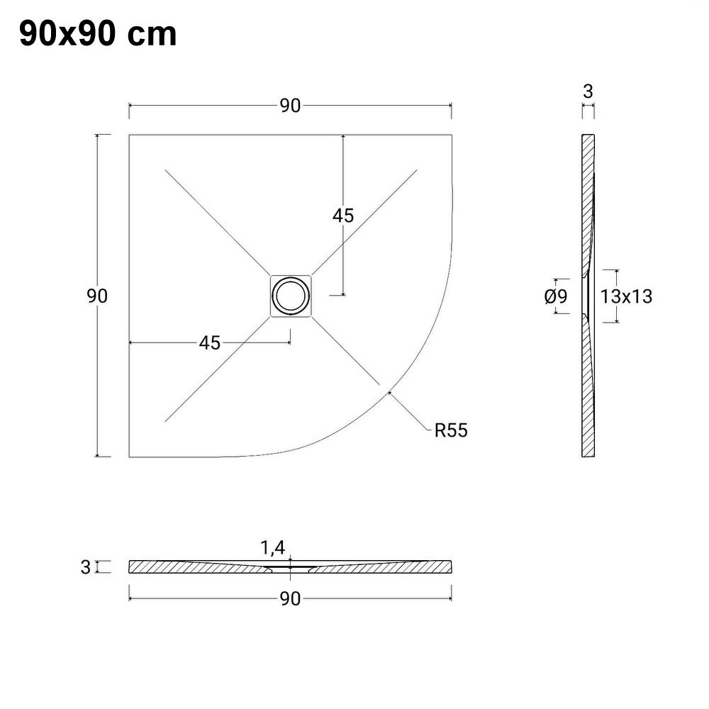 piatto-doccia-mineralmarmo-semicircolare-scheda-tecnica-90x90