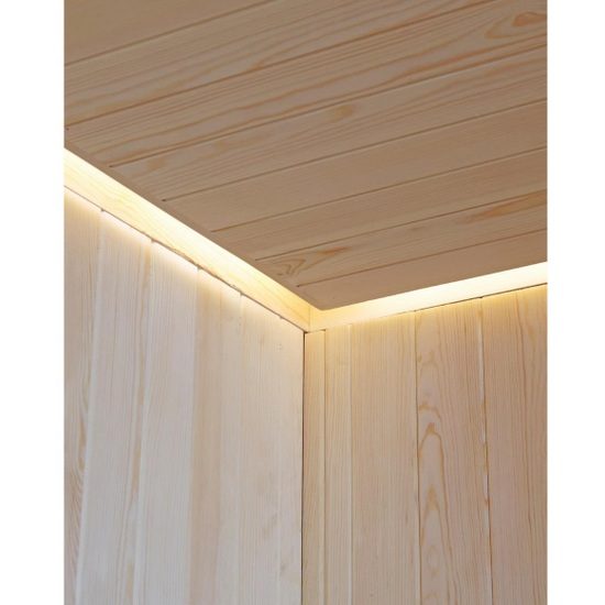 Sauna Finlandese 200x200xH210 cm 4-5 posti cromoterapia bluetooth