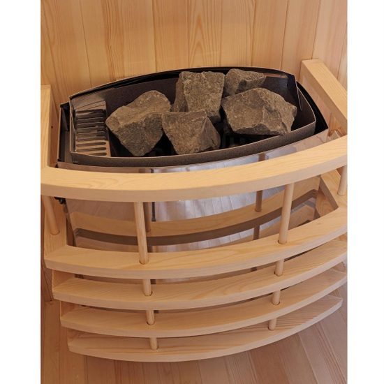 Sauna Finlandese 200x200xH210 cm 4-5 posti cromoterapia bluetooth radio fm  SN036