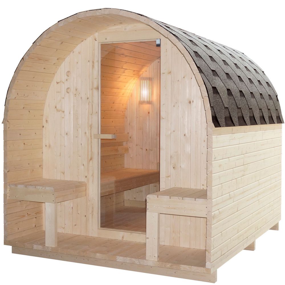 Sauna finlandese da esterno 189x220 cm per 4 persone SN123