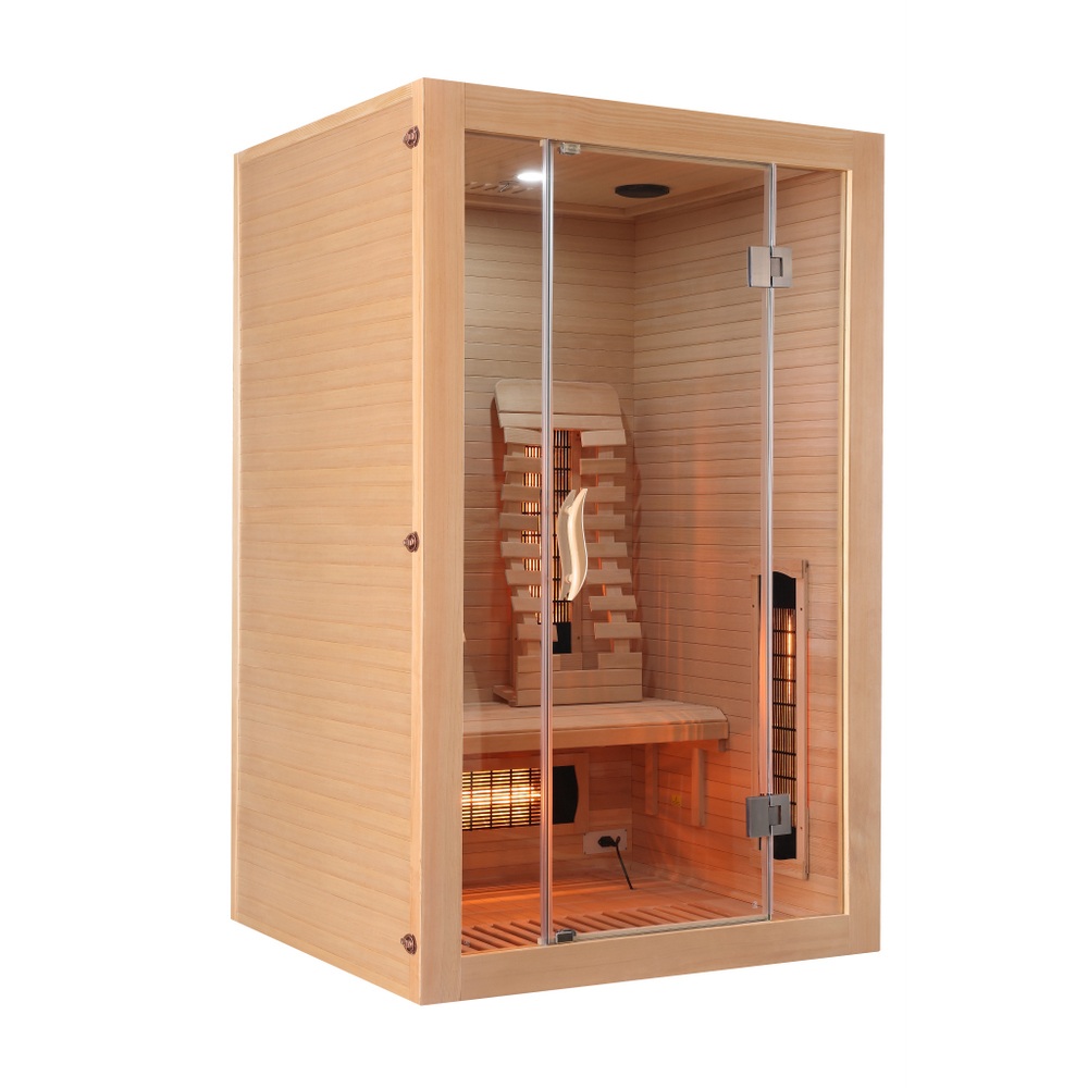 Sauna Infrarossi 120x105 cm 2 posti 5 irradianti full spectrum e cromoterapia SN047