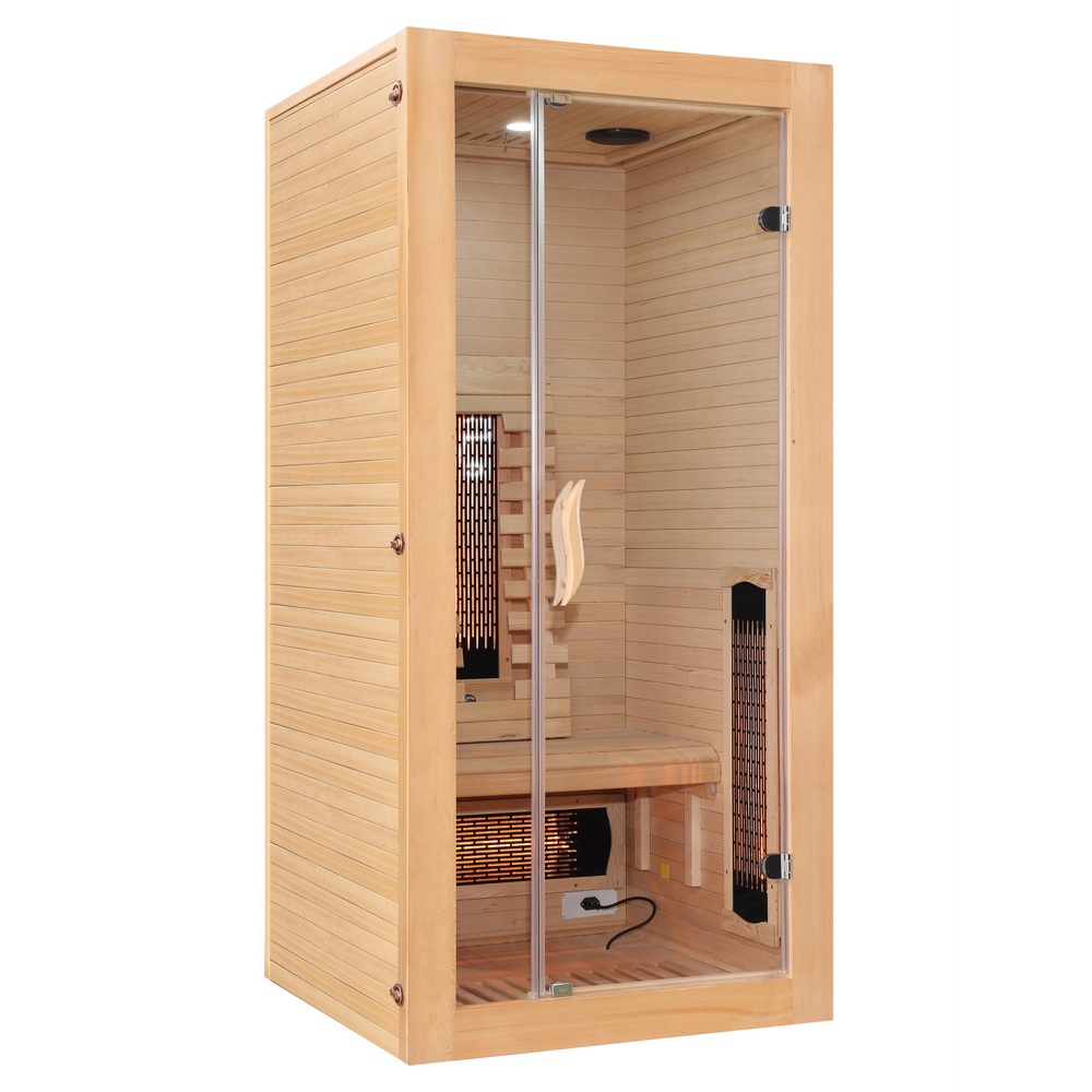 Sauna Infrarossi 90x90 cm con radio cromoterapia 4 irradianti full spectrum e 1 in carbonio SN061