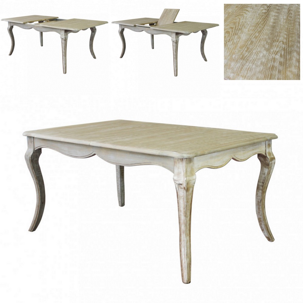 Tavolo da pranzo allungabile da 160 a 200 cm colore legno naturale TL061