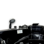 vasca-idromassaggio-nera-140x140-cm-vetro-rubinetti-miscelatore-doccino
