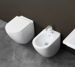 Bidet e Vaso WC Sanitari a terra filo parete Ceramica Althea
