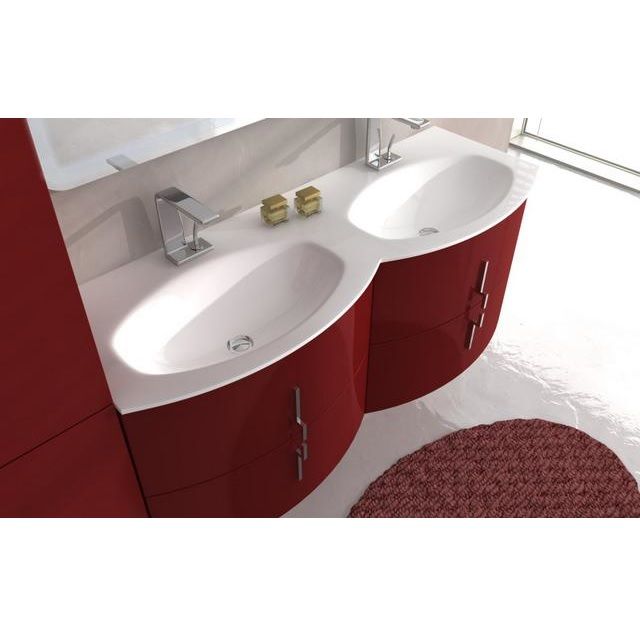 Mobile Bagno Stiven 138 cm in 4 colori con doppio lavabo