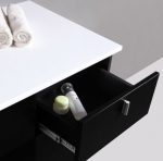 Mobile Bagno Kelly 120 nero con specchio e mensole OFFERTA