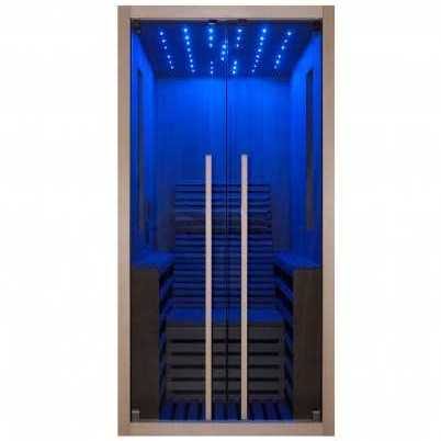 Sauna Infrarossi 100x130 o 180x150 cm due posti con Cromoterapia Mp3 e  Bluetooth SN043