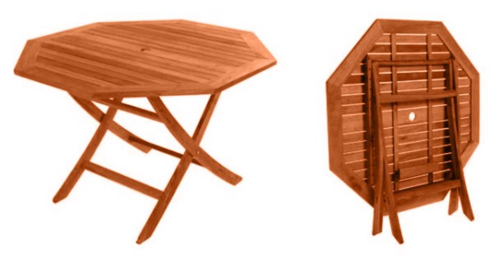 Arredo per esterni jessica tavolo legno 4 sedie pieghevoli con braccioli da  giardino