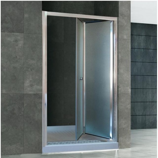 Porta doccia per nicchia apertura a soffietto o libro vetro opaco o  trasparente hd