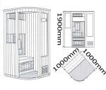 Sauna Finlandese 120x100x190 per 2 Persone con Infrarossi