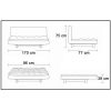Divano Letto Reclinabile Winter Bagno Italia – 3 Posti In Lino Grigio – 166x87 Cm – Sistema Anti-Ribaltamento - 3