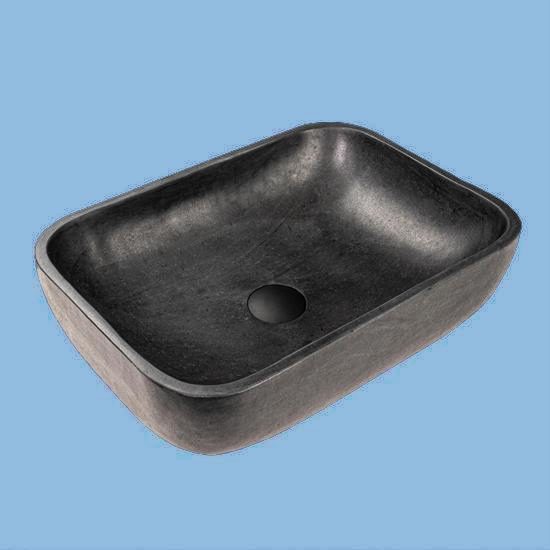 Lavabo da appoggio rettangolare in due modelli 45x35 cm grigio o 46x33 cm  nero LAV56