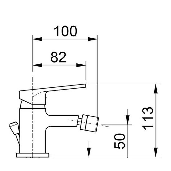 Rubinetto cromato versione lavabo o versione bidet con saltarello e piletta  RB156