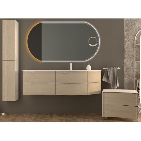 Mobile bagno sospeso Giava con cassettiera - 150 cm