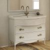 Bagno Italia Mobile Donatello 110 Cm Arte Povera Decapè – Composto Da Base, Lavabo, Specchio Con Applique E Colonna - 3