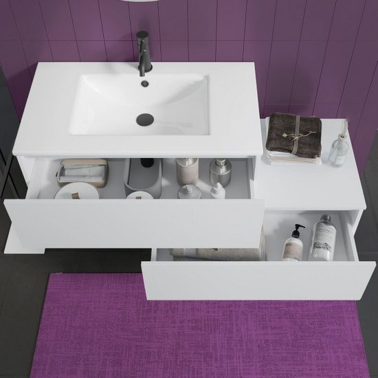 Arredo bagno mobile Topazio3 100 cm con lavabo d'appoggio