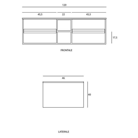 RABI 120 x 200 cm, mobile da corridoio