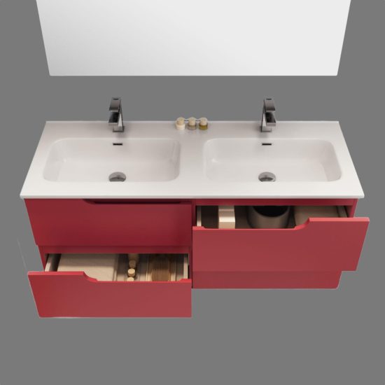 Piedini in metallo cromati per mobili da bagno sospesi H30 - Bagno Italia