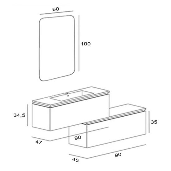 Mobile bagno completo moderno - Maya