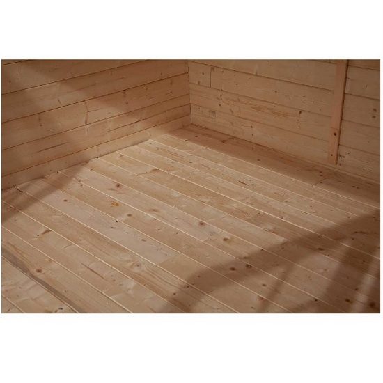 Casetta per esterni in legno abete grezzo 272x206 cm con legnaia