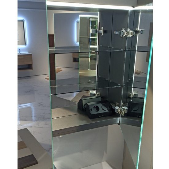 Specchio contenitore di design Zenit con luci led