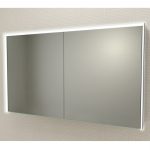 Specchiera specchio bagno pensile contenitore 2 ante, led, cm.70x90x20