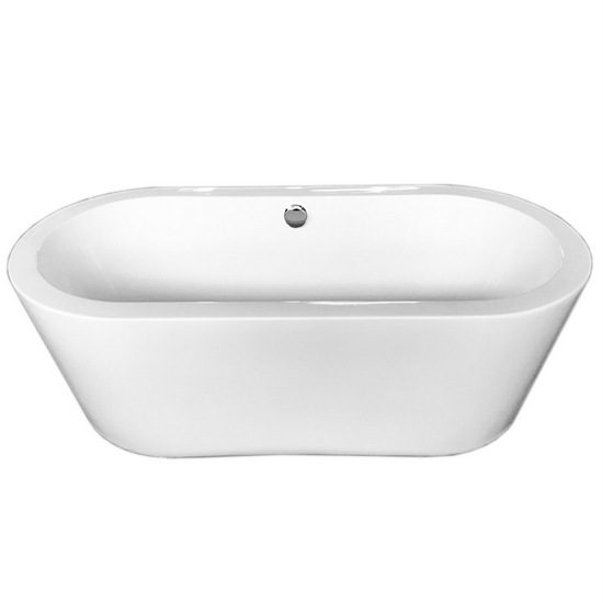 Vasca da bagno freestanding 175x85 cm con porta asciugamani e vassoio  scorrevole VS135