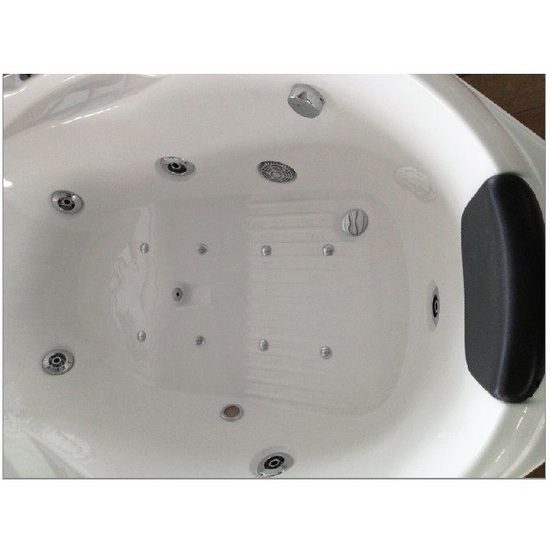 Vasca idromassaggio angolare 150x150 cm con 14 getti ad aria e ad acqua  radio e cromoterapia VS036